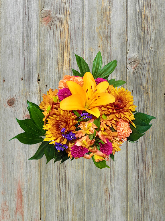 BRONZE SHIMMER MIXED BOUQUET - 15 STEM